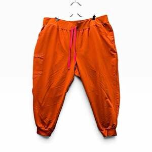 FIGS Technical Collection Women’s Orange Scrub Pants 5XL Drawstring Stretch